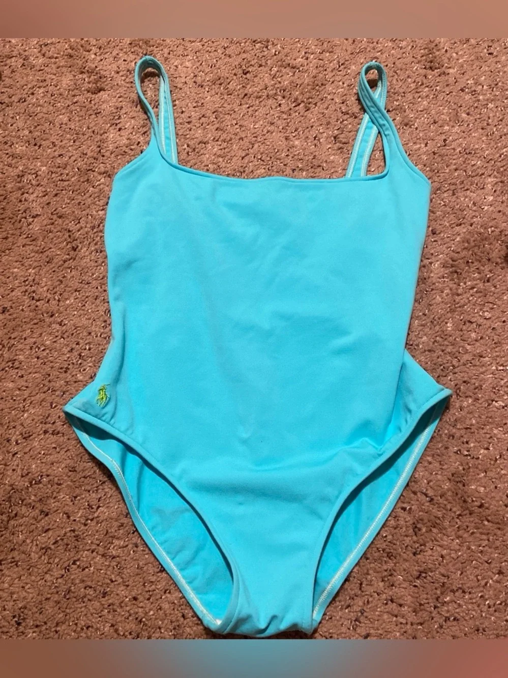 Ralph Lauren Aqua Blue One-Piece Swimsuit